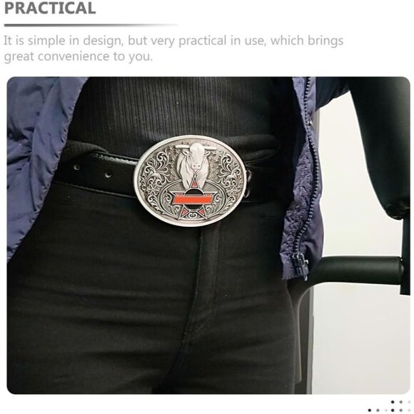 Men's Silver Zinc Alloy Modern Beer Bottle Holder 10x8cm Western Belt Buckle - Picture 6 of 9